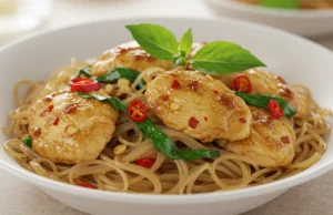 Basil Chicken with Vermicelli