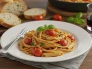 Easy Olive Oil, Tomato and Basil Pasta