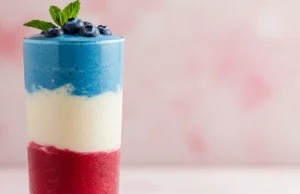 Red, White and Blue Protein Smoothie
